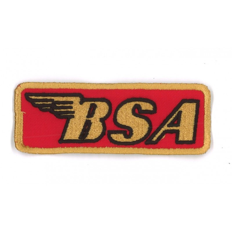 Ecusson BSA rouge or