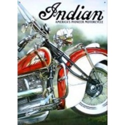 Plaque tôle Moto Indian