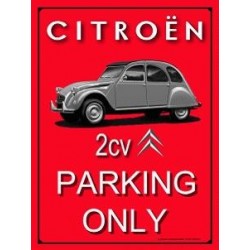 Plaque tôle Citroën 2 cv...