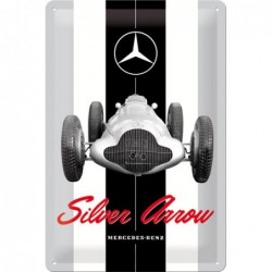 Plaque tôle Mercedes Silver...