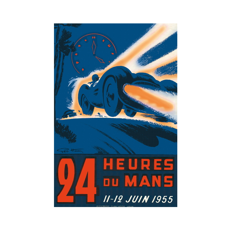 Affiche 24 H du Mans 1955