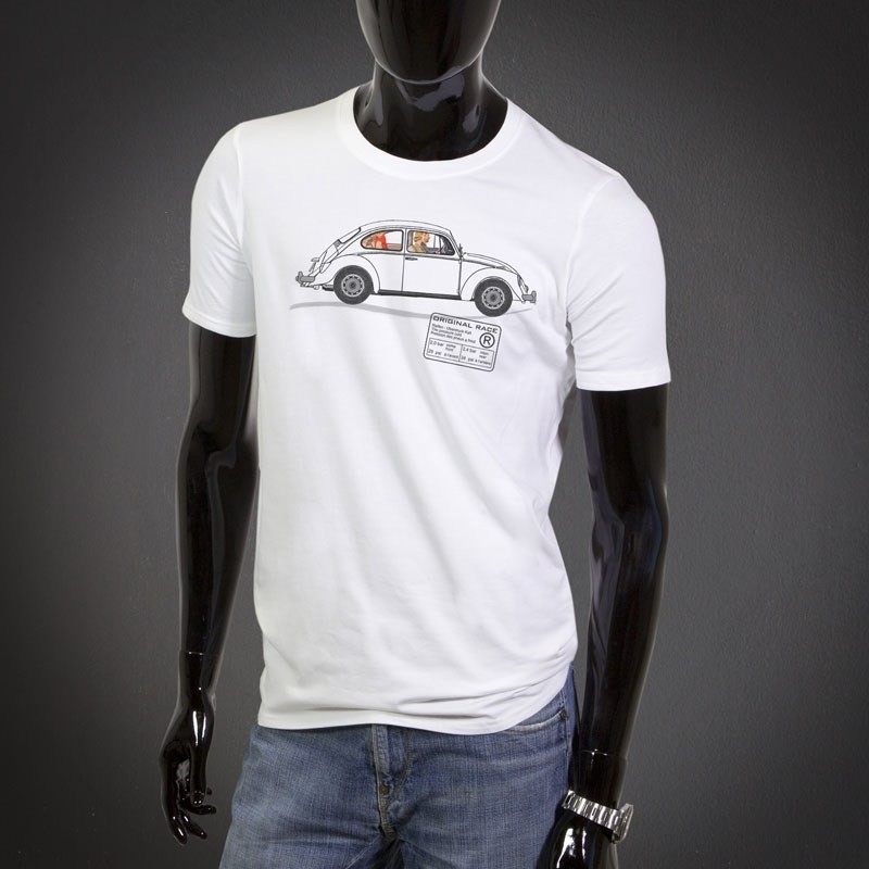 Tee shirt blanc Original Race voiture Coccinelle