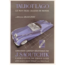 Carte postale Talbot Lago