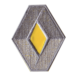 Ecusson Renault gris jaune
