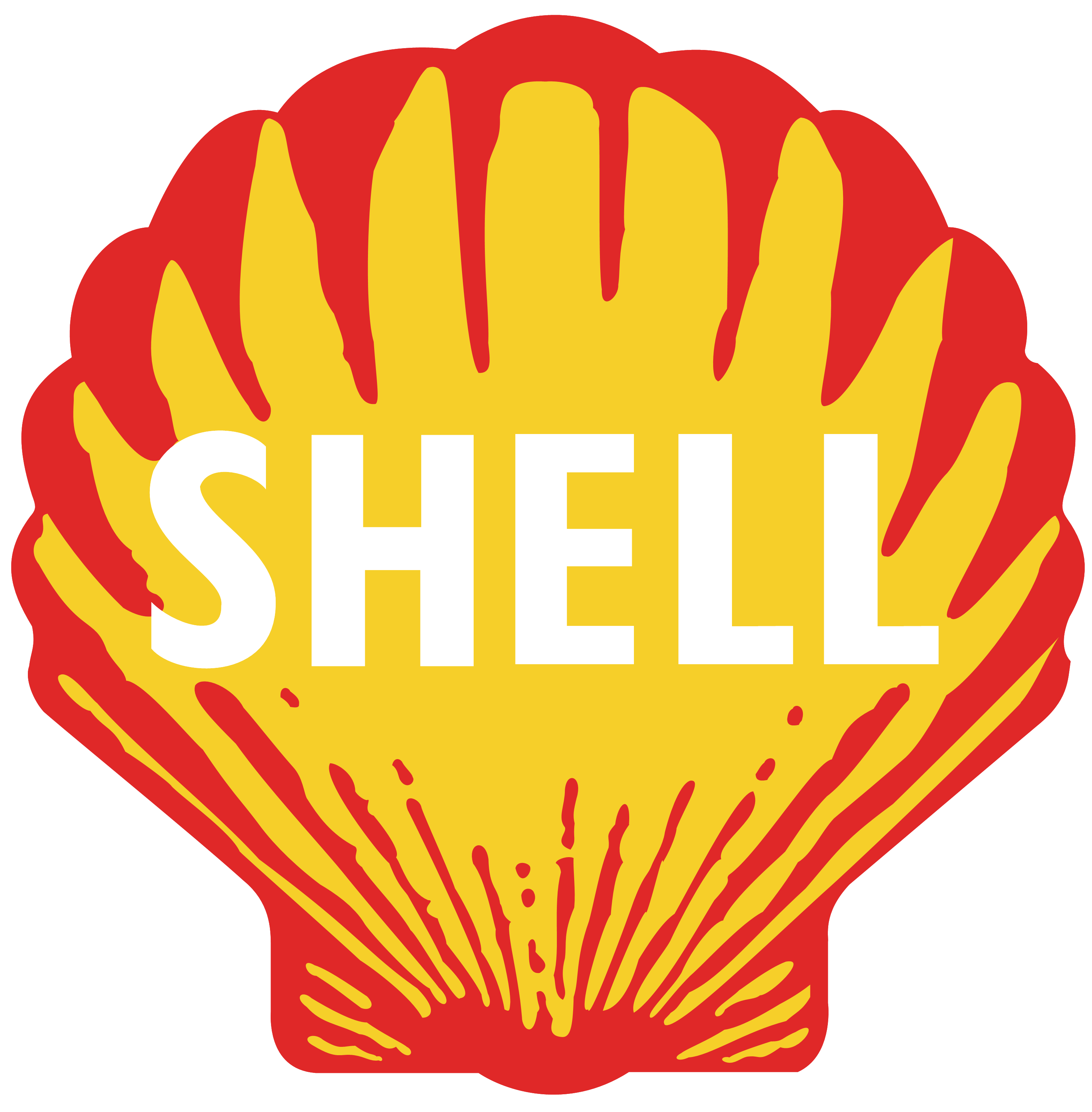 Plaque Emaillée Shell Triangle petit modèle